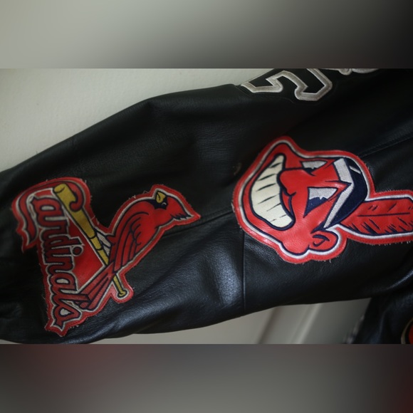 JH Design MLB Patch Real LeatherJacket - Picture 8 of 11